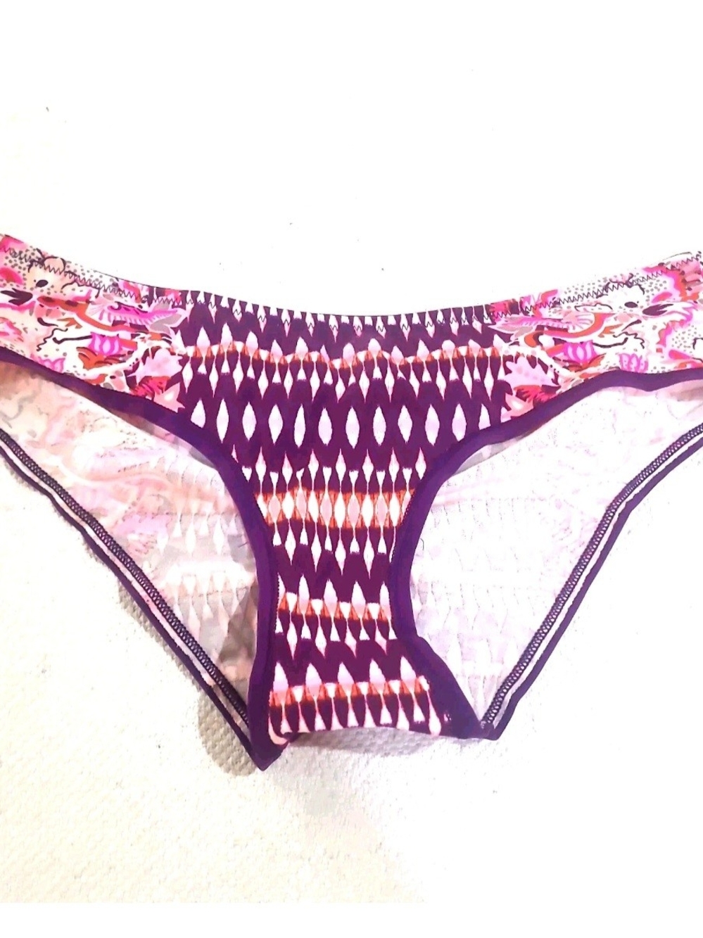 Vintage Victoria's Secret Purple & Pink Patterned Panties